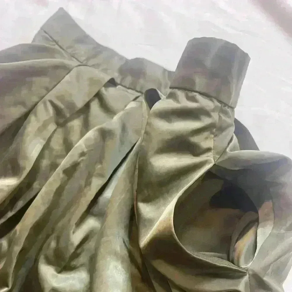 Banana Republic Size 4 Women’s Pleated Pocket Dress Olive Green - Picture 8 of 9